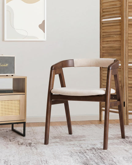 Giantex Fauteuil d'appoint moderne du milieu du siècle, en tissu, bambou