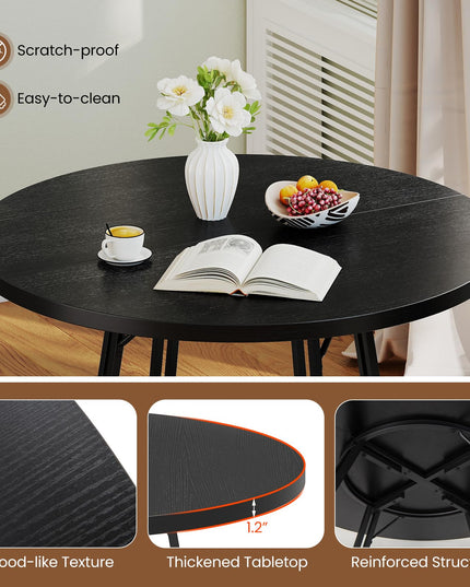 Giantex Table à Manger Ronde 47" pour 4 à 6 Personnes