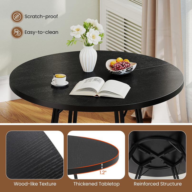 Giantex 47" Round Dining Table for 4-6 People