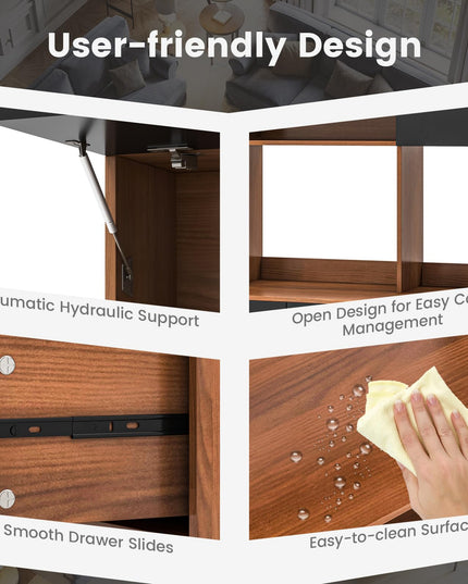 Giantex Kitchen Pantry, Buffet Hutch with 3 Storage Cabinet, 71'' Floor Large Cupboard with 3 Deep Drawers