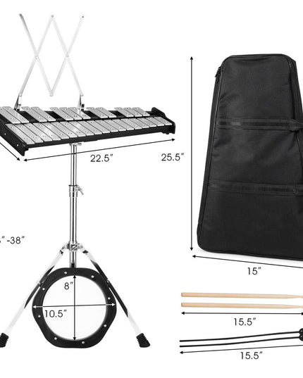 Giantex Percussion Glockenspiel Bell Kit 30 Notes