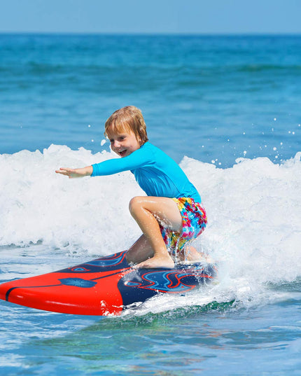 Giantex 6' Surfboard Surfing Surf Beach Ocean Body Foamier Board with Removable Fins