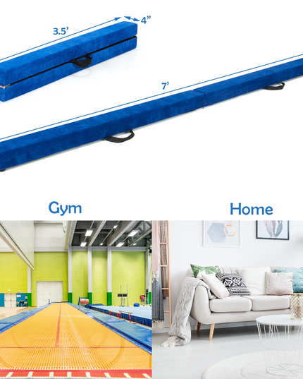 Giantex 7FT Folding Floor Balance Beam for Girls
