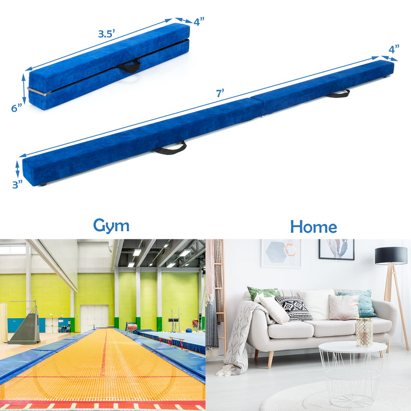 Giantex 7FT Folding Floor Balance Beam for Girls