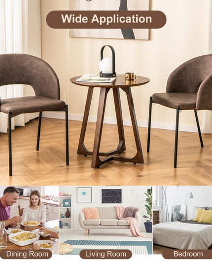 Giantex Dining Chairs, Upholstered Accent Chairs w/High-Density Sponge Cushion