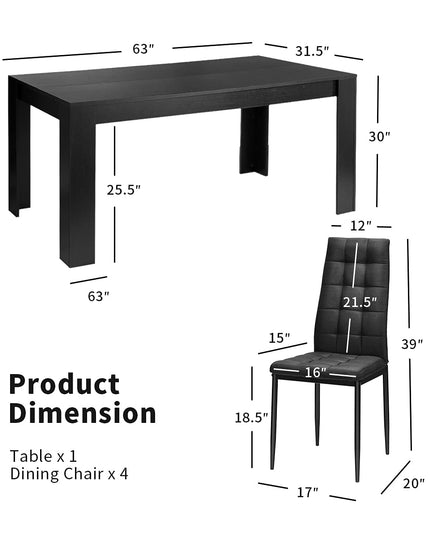 Giantex 5 Piece Dining Table Set