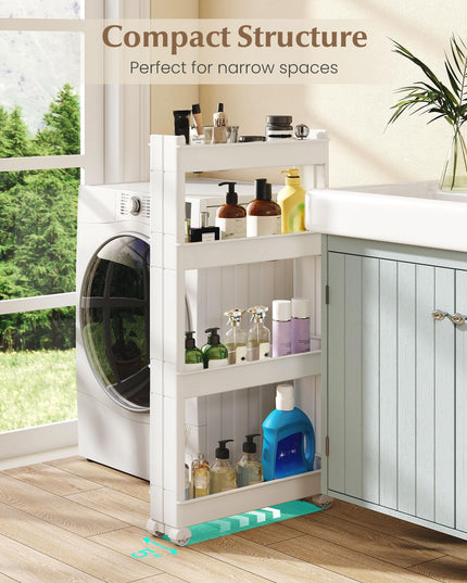 Giantex 4-Tier Slim Rolling Storage Cart