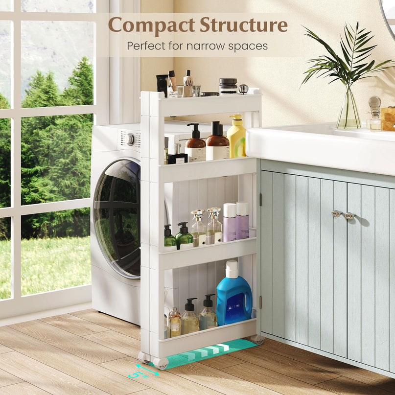 Giantex 4-Tier Slim Rolling Storage Cart