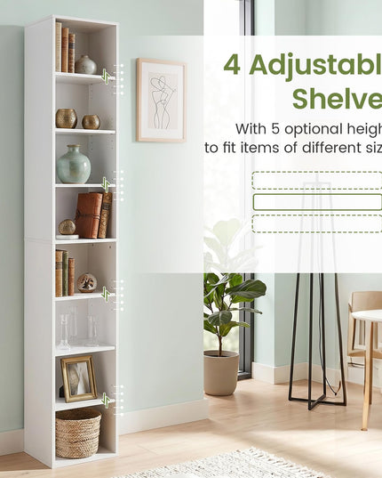 Giantex 8-Tier Slim Media Tower Rack for Home Office