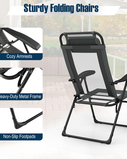 Giantex Folding Patio Chairs Set