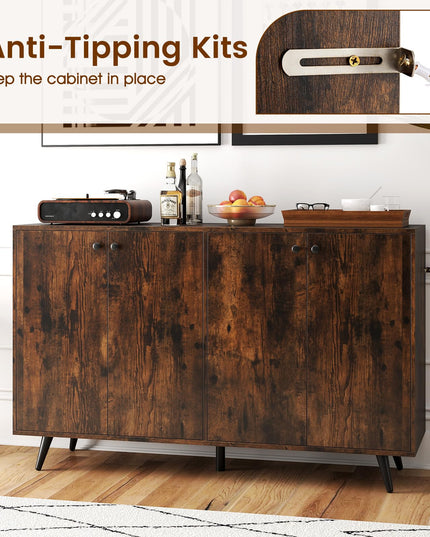 Giantex Buffet Sideboard with 5 Position Adjustable Shelves