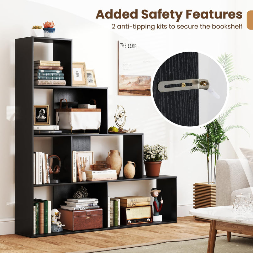 Giantex 6 Cube Geometric Bookshelf with Cubes for Living Room