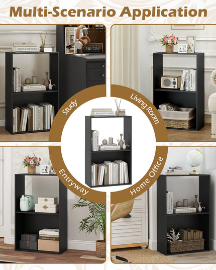 Giantex 3-Tier 2-Cube Bookcase w/Open Storage Compartment (1/2)