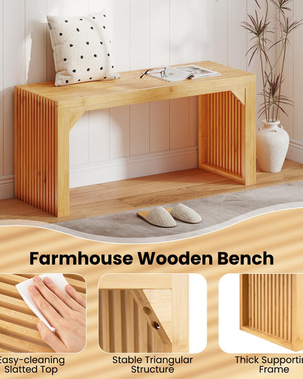 Giantex Modern Kitchen Table Bench for Dining Living Room Bedroom Bathroom Hallway Front Door End of Bed
