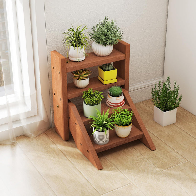 Giantex 4 Tier Small Tabletop Ladder Shelf for Succulents