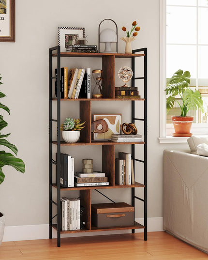 Giantex 61" Industrial Bookcase w/Metal Frame for Living Room