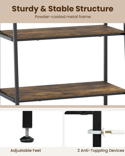 GIANTEX 3-Tier Ladder Shelf & Corner Shelf Set