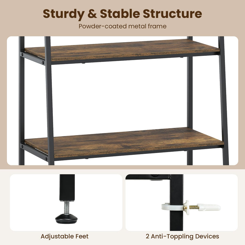 GIANTEX 3-Tier Ladder Shelf & Corner Shelf Set