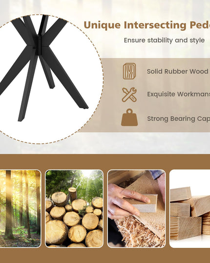 Giantex 36" Round Wood Dining Table