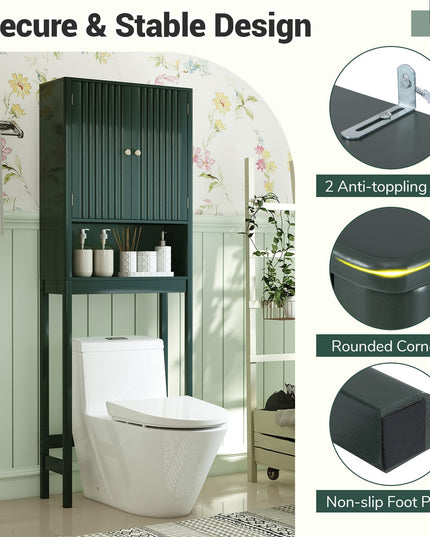 Giantex Meuble de rangement de salle de bain au-dessus des toilettes