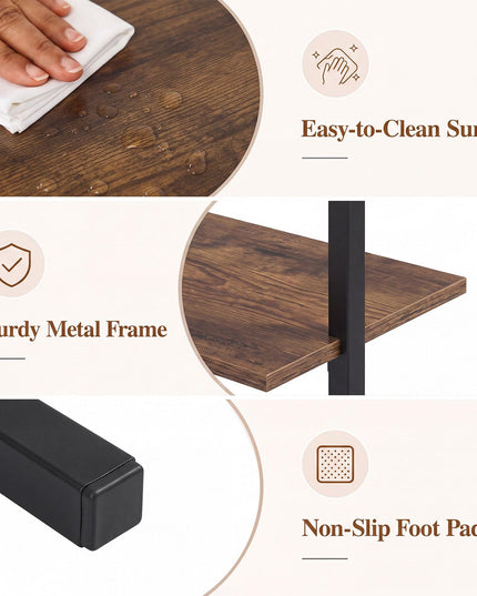 GIANTEX Ladder Shelf | 6-Tier Wall Mounted Bookshelf with Metal Frame (1/2)