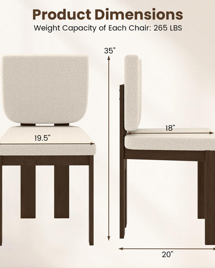 Giantex Wooden Dining Chairs Set for Home Office Living Room