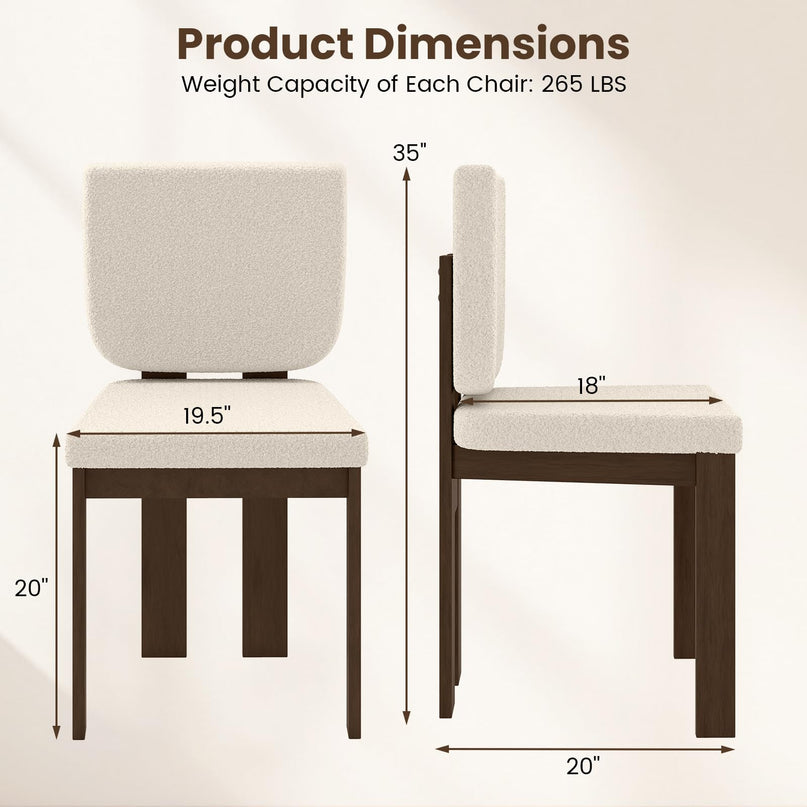Giantex Wooden Dining Chairs Set for Home Office Living Room