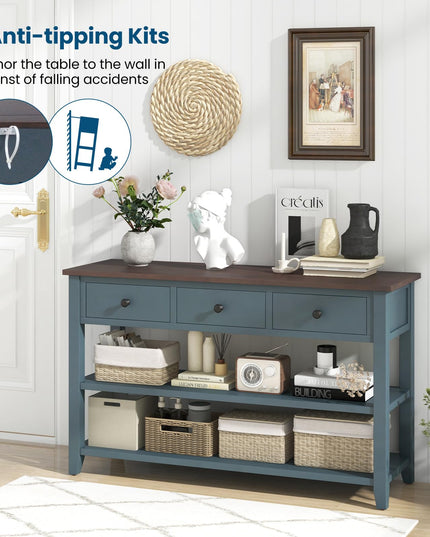 Giantex 50" Farmhouse Entryway Table, Narrow Console Table