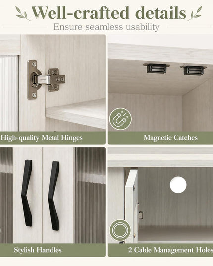 GIANTEX Shoe Storage Cabinet with 2/3 Doors and 3/6 Removable Shelves