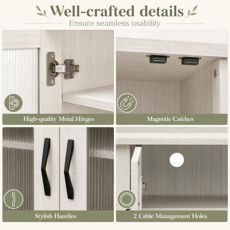 GIANTEX Shoe Storage Cabinet with 2/3 Doors and 3/6 Removable Shelves