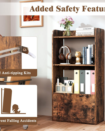 Giantex Bookshelf with Drawer for Living Room