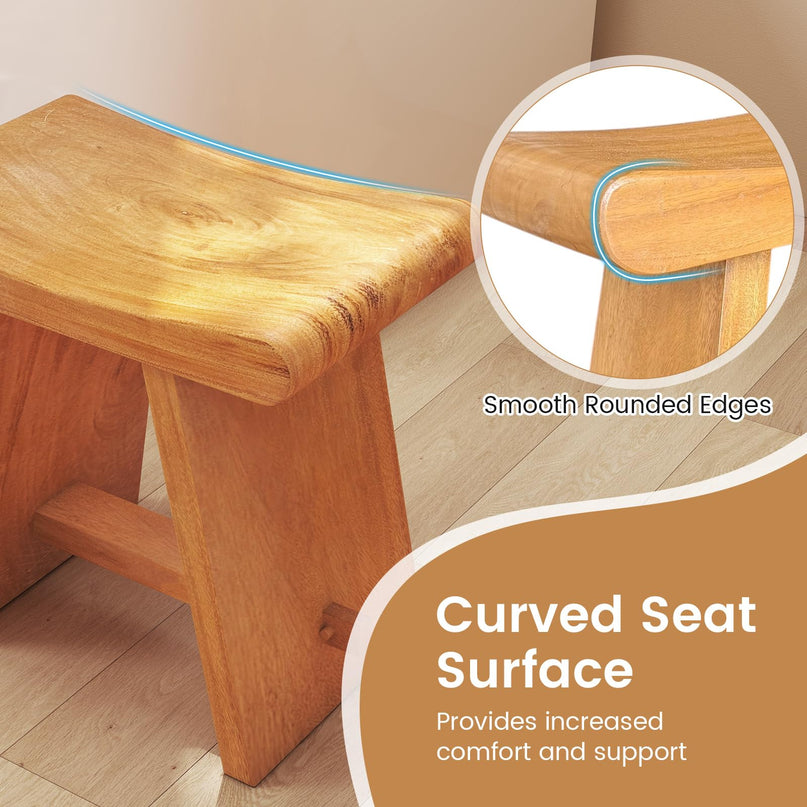 Giantex Teak Shower Bench Stool for Bathroom