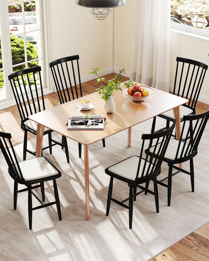 Giantex Windsor Dining Chairs Set of 2/4 w/Spindle Back & Removable Seat Cushion