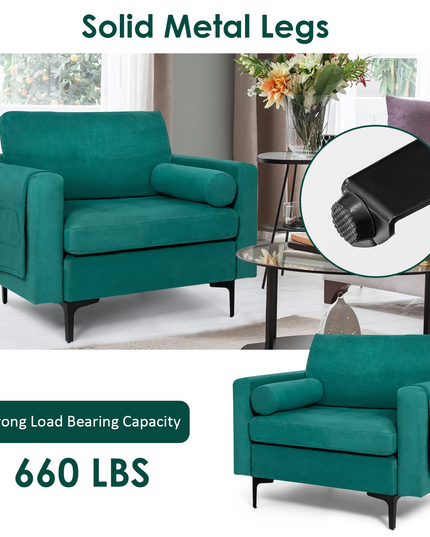 Giantex Sofa Chair, Accent Armchair w/Comfy Cushion