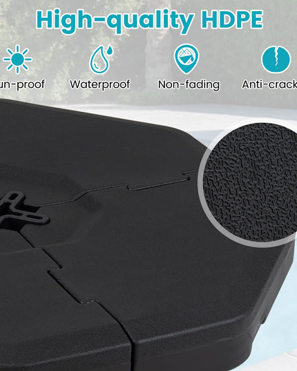 Giantex 4-Piece Fillable Offset Patio Umbrella Base 420 lbs