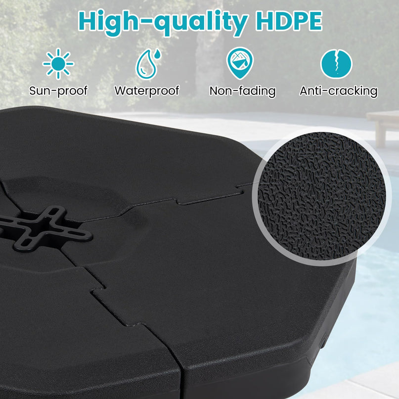 Giantex 4-Piece Fillable Offset Patio Umbrella Base 420 lbs