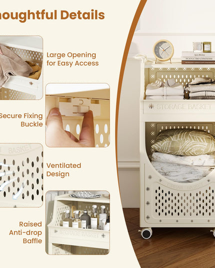 Giantex 3 Tier Rolling Laundry Cart with wheels