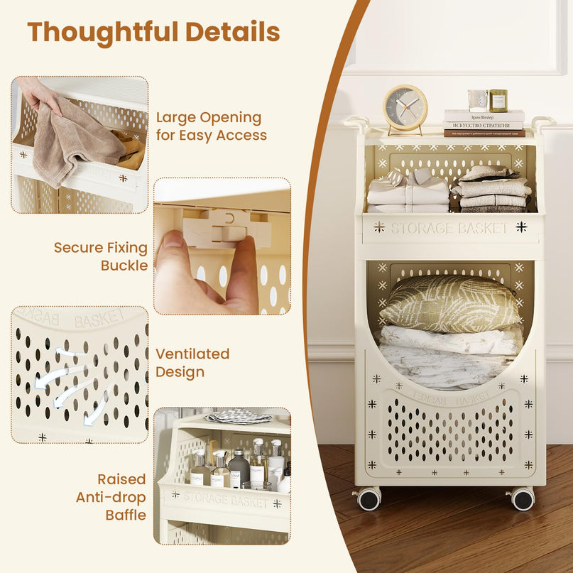 Giantex 3 Tier Rolling Laundry Cart with wheels