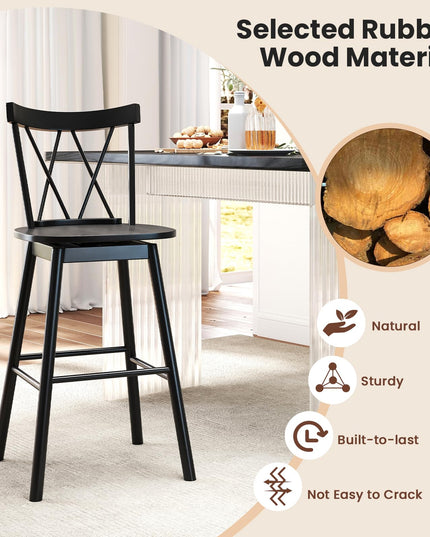 Giantex Windsor Bar Stools Set of 2/4(29"/24")