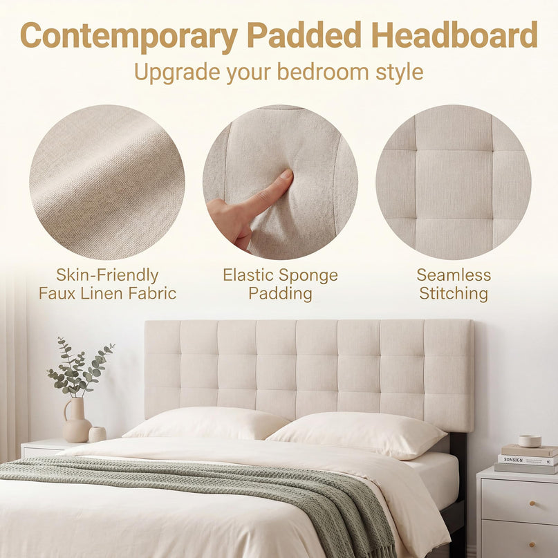 Giantex Linen Upholstered Headboard