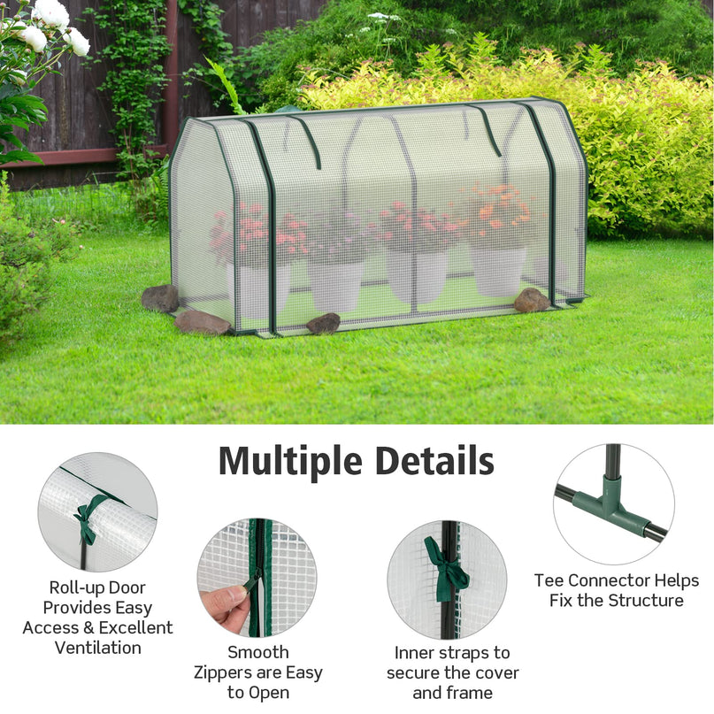 Giantex 47''x21.5''x24'' Outdoor Greenhouses for Raised Garden Bed