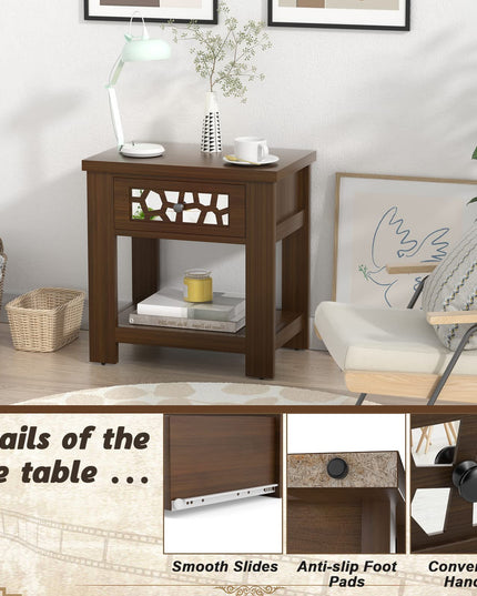 Giantex Retro End Table