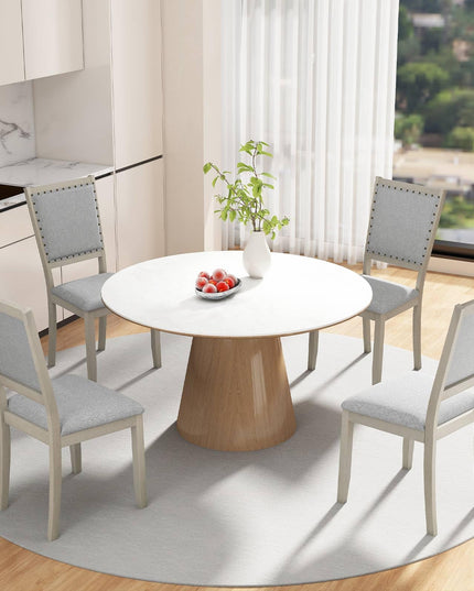 Giantex Farmhouse Dining Chairs Set of 2/4 for Dining Room Living Room Restaurant