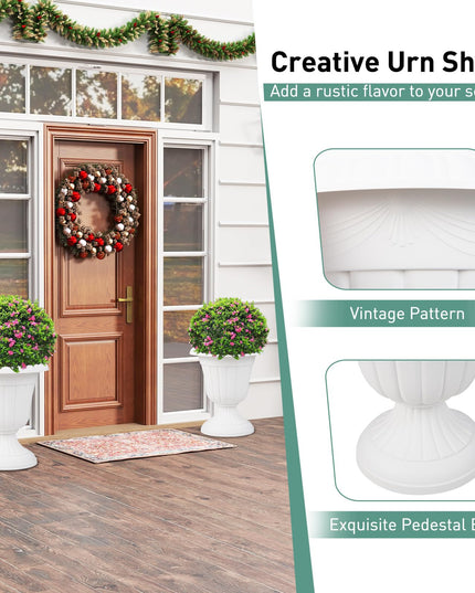 Giantex 18" Tall Vintage Planters Set of 2/4 for Front Porch Home Wedding