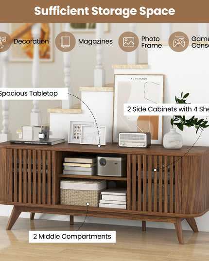 Giantex TV Stand for TVs Mid Century Modern Entertainment Center