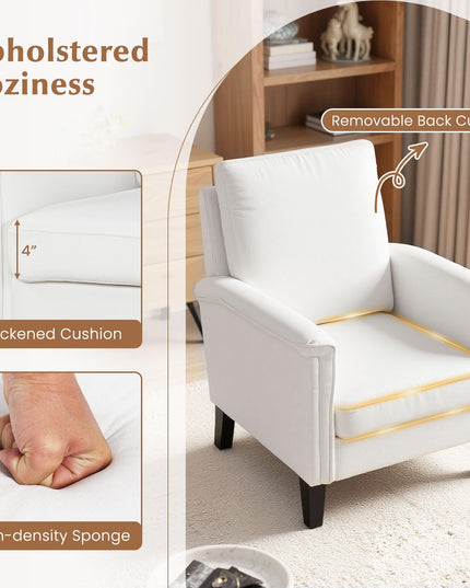 Giantex Modern Accent Chair Upholstered Armchair