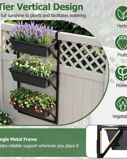 GIANTEX 3-Tier Hanging Planter Boxes (1/2)