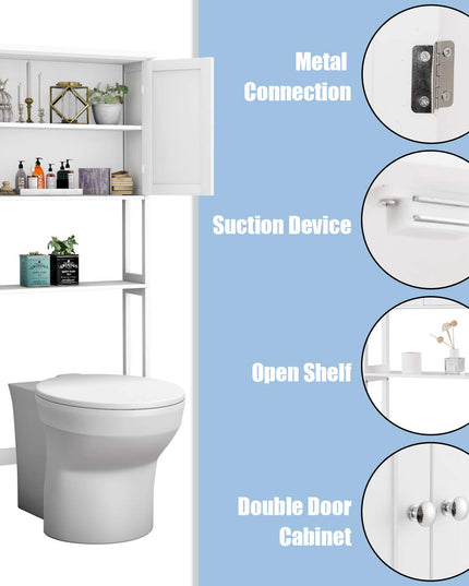 Giantex Toilet Storage Rack W/Double Door