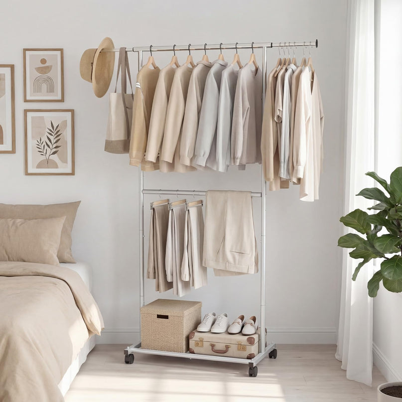 Giantex Extendable Clothes Rack for Dressing Room