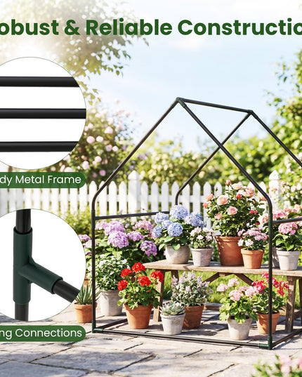 Giantex Mini Greenhouse with Sturdy Metal Frame